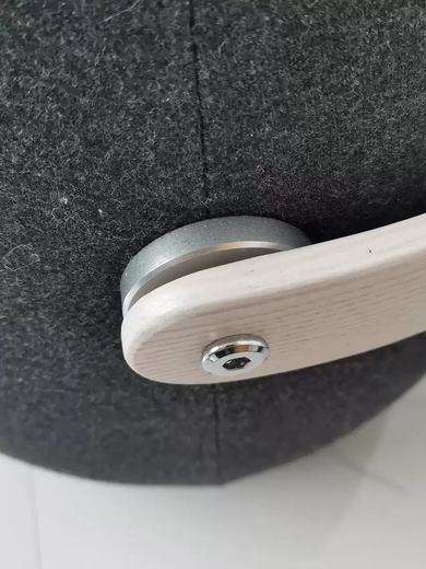 Shantou Lincun Nordic Casual Portable Bucket Round Stool Modern Simple Entrance Shoe Changing Stool Dressing Table Cosmetic Stool Meeting Negotiation Stool Light Gray Fabric