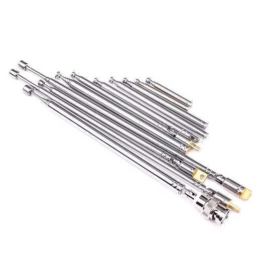 DZYJFM radio walkie-talkie audio rod telescopic antenna BNC7-114 signal gain universal stretch antenna 52-73 360 rotating 5-section antenna