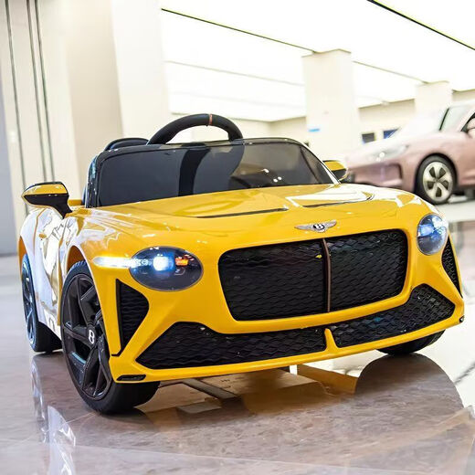 Bentley children's electric car four-wheel drive car for men and women with remote control toy car that can seat people four-wheel drive white = four-wheel drive + remote control + self-driving + swing + music +