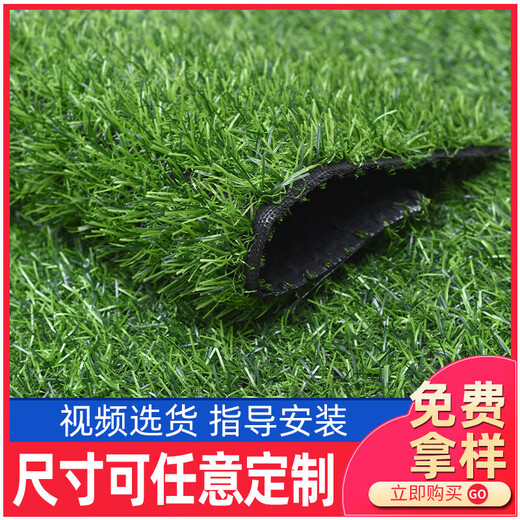 Simulated lawn carpet, artificial artificial turf, green outdoor decoration, fake grass plastic mat, balcony kindergarten, 2cm thick spring grass (4m wide*10m long)