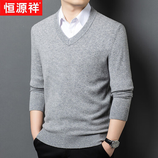 Hengyuanxiang 100% pure wool sweater men's new winter thickened half turtleneck warm zodiac year sweater middle-aged bottoming shirt