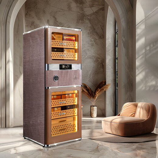Meijing(raching)raching/Meijing cigar cabinet RR880 intelligent horizontal line solid wood constant temperature and humidity cigar moisturizing cabinet Caribbean black