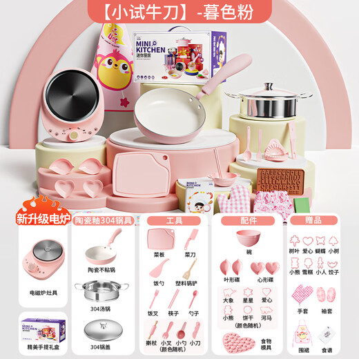 Yi Sirui Mini cuisine véritable ensemble de cuisine ensemble complet de cuisine filles 7-14 ans jouet de Simulation pour enfants cadeau d'anniversaire fille