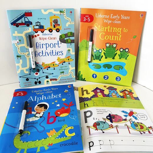 托马斯&朋友	（THOMAS&FRIENDS）幼儿园控笔训练入门练字帖儿童英文字母数字描红本练习4岁3宝宝 男孩款16册-无彩盒--随机