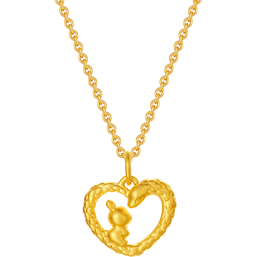 Chow Tai Fook gold pendant for girls, snake pendant, birthday gift for girlfriend, gift for wife, zodiac snake pendant