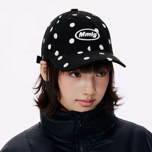 Mmlg Korean classic polka dot baseball cap for women and men 2026 new winter contrast color trendy brand peaked cap couple same style hat bean paste powder one size