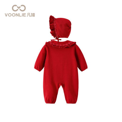 Fanlie VOONLIE baby clothes, autumn clothes, newborn baby girl jumpsuit, princess full moon, 100-day-old dress, romper, spring and autumn