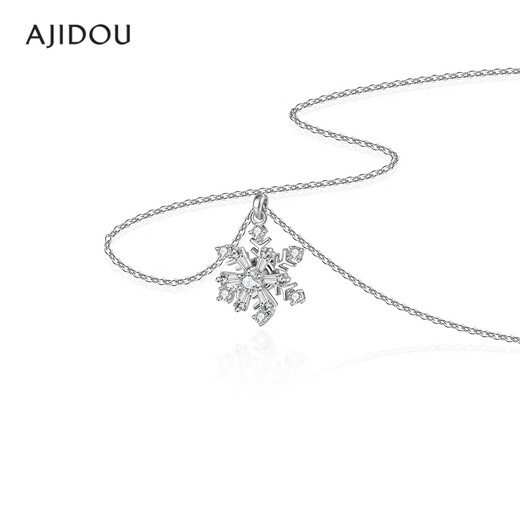 AJIDOU Ajidou necklace fashionable snowflake pendant clavicle chain adjustable short neck chain high-end sweater chain birthday gift