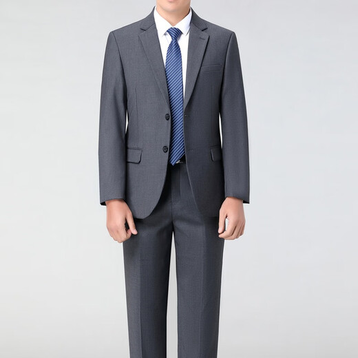 SEVEN 7 Seven brand wool suit suit for middle-aged men, business suit, spring and autumn suit, wedding banquet, men's dress, father's formal suit, two buttons gray (center slit) S 165/46 (please leave a message for what size pants you want)