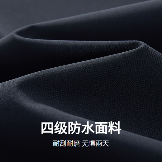 Dances with Wolves Silver Fox Velvet & Level 4 Waterproof Outdoor Wind Hooded Jacket Plus Velvet Warm Men's Jacket 101 Navy L