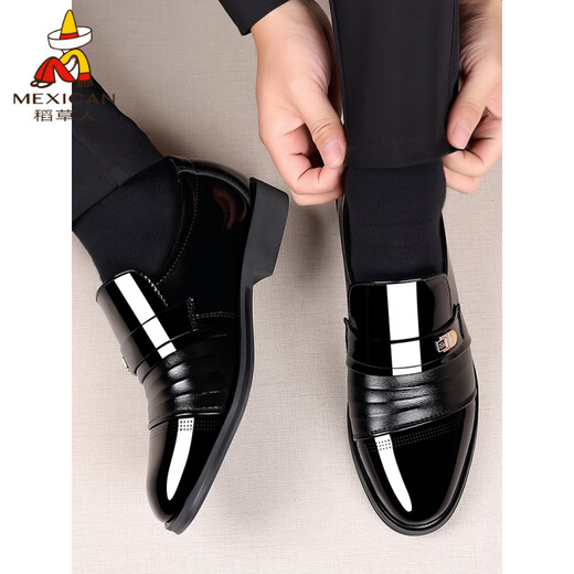 Scarecrow (mexikanische) Business Formale Kee schuhlose Schuhabdeckungen und Beinarbeit Herren Lederschuhe Punkt Zehen flach Männer Lederschuhe Anzug Hohl