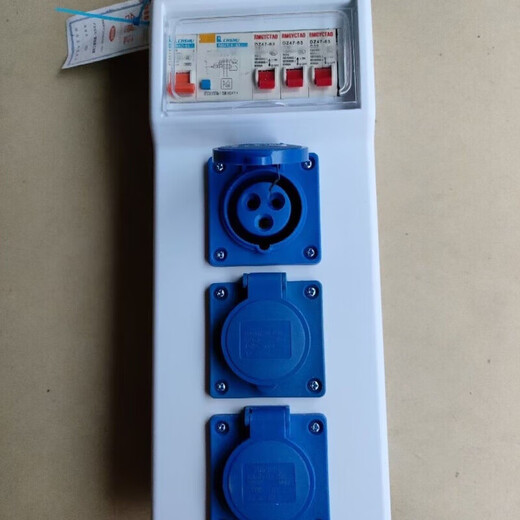 Engineering plug-in electrician household portable small electrical box leakage protection socket outdoor mobile temporary explosion-proof socket construction site special socket ABS gray 2 waterproof (double leakage protection)