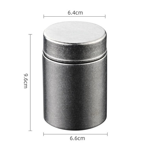 Pure titanium tea can, fresh-keeping tea sealed can, travel portable tea can, antibacterial tea box, car tea warehouse storage box, 260ml ice flower style (with sealing ring)