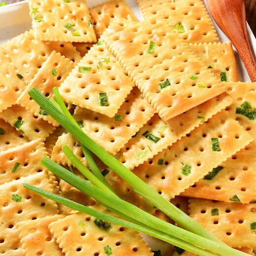 Totaste Toast chive soda biscuits 350g salty soda children's breakfast for pregnant women office casual snack cake points