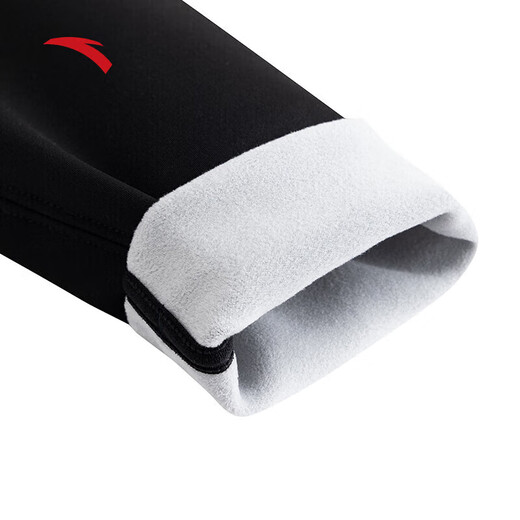 ANTA Micro-pressure Shaping Tights Women's Autumn and Winter New Style Plush Warm Butt Lift Cycling Yoga Pilates Basic Black-2 XS (Female 155)