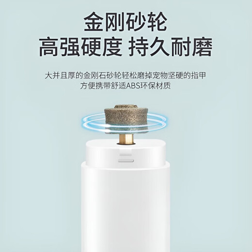 CLCEY German Pet Nail Grinder Electric Pet Polishing Rechargeable Cat Nail Clipper Artifact Kitten Catch Novice Pliers Blue Enhanced Model with Light 500mA+ Replacement Grinding Head