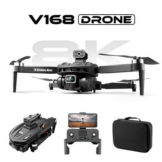 V168 GPS sans balais haute définition 8K photographie aérienne drone intelligent d'évitement d'obstacles avion télécommandé à quatre axes 6K sans balais * évitement d'obstacles * positionnement du flux optique