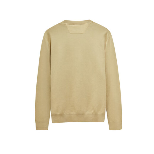 Jiumuwang Shopping Mall Same Style Men's Wool Sweater Men's 25 Spring and Winter New Style Comfortable, Soft and Skin-Friendly Round Neck Top Slim Version + Earthy Yellow + CK1EV50192 M 170/92A(48)
