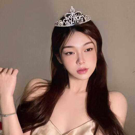 Princess birthday headband crown tiara for girls and children headband crown goddess decoration scene layout hair accessories high-end crown gold one