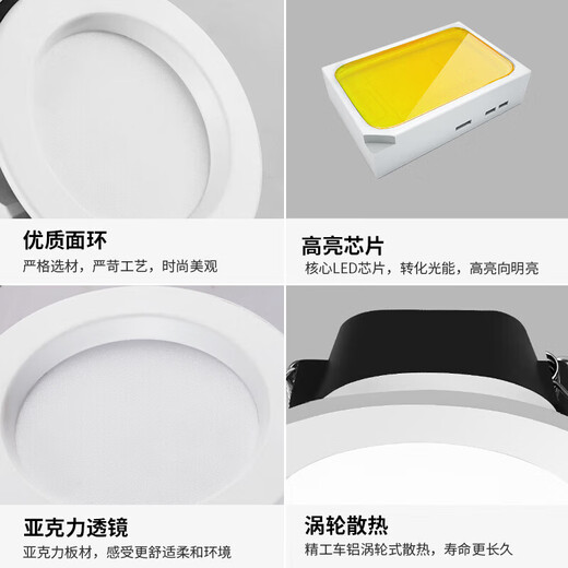 Sunshini 4 pouces Downlight LED ouverture 10 12cm15cm 9W18W 3,5 pouces de 6 pouces Lampe de trou d'outil intégré [10 pack] Lumière blanche 18W (trou 14117cm)