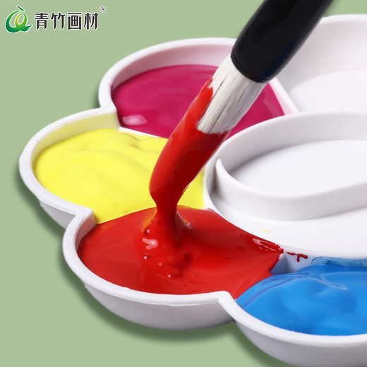 Green Bamboo Painting Material (CHINJOO) Chinese Painting Pigment Single Chinese Painting Garcinia White Titanium White Cyanine Large Capacity Special Dye Formaldehyde Free Professional 12ml Ink Painting Fine Painting Black/Single