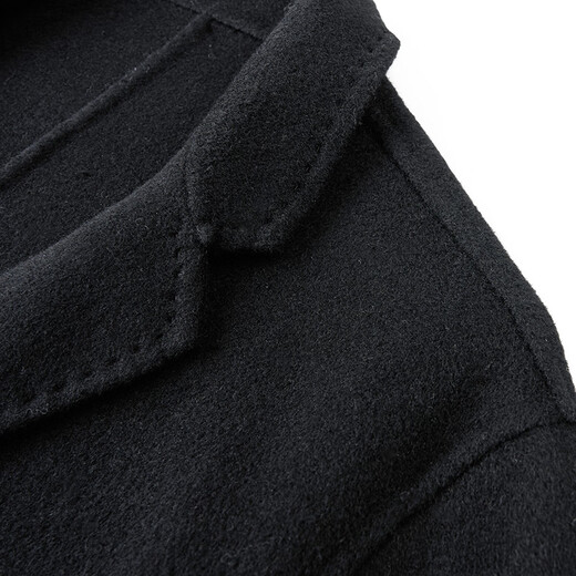 Shanshan 100% wool coat men's woolen suit business casual suit middle-aged and elderly men's dad's woolen coat black thick 100% wool L (175) black 100% wool
