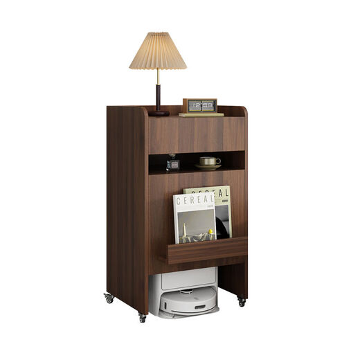 Pickup Cat wheeled sweeping robot storage rack Ecovacs cloud-chasing whale stone sofa side cabinet removable walnut color door-to-door package installation type B environmentally friendly