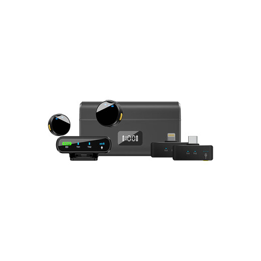 IMVP camera wireless lavalier microphone suitable for Sony ZV-E10 ZV-E10L A7M4 A7C2 camera mirrorless live video outdoor interview noise reduction radio microphone D one for two all-round set