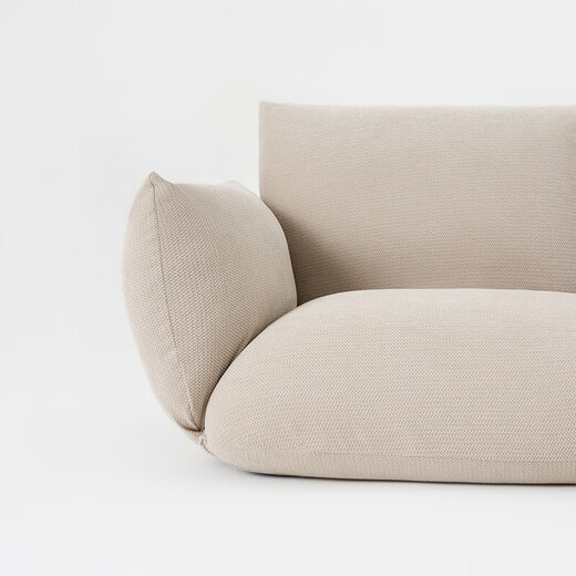 MUJI cushioned sofa, freely adjustable lazy sofa, single/double sofa available for folding bedroom balcony, beige/1 seater
