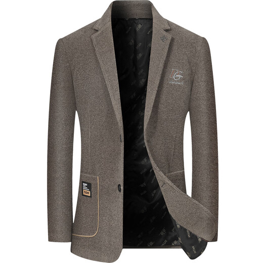 Playboy (PLAYBOY) woolen suit jacket for men middle-aged spring and autumn new business casual thickened suit top 99245B black 2XL 185 suitable for 155-175Jin Jin equals 0.5 kg