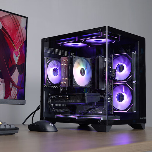 GIGABYTE AMD Ryzen R5 5600/5700X/7500F/5060/5060TI/7650GRE 2K e-sports host interest-free assembly computer game desktop DIY complete machine R5 5600丨RTX5060 high frame online game