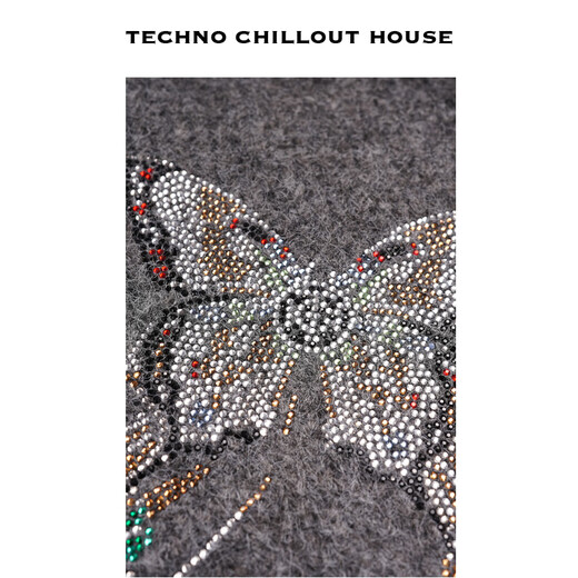 TCH Sweater Suit Women's 25th Autumn and Winter Floral Hot Diamond Design Slim Commuting Style Elegant Style Three-piece Set Dark Gray M 80-120Jin Jin is equal to 0.5 kg