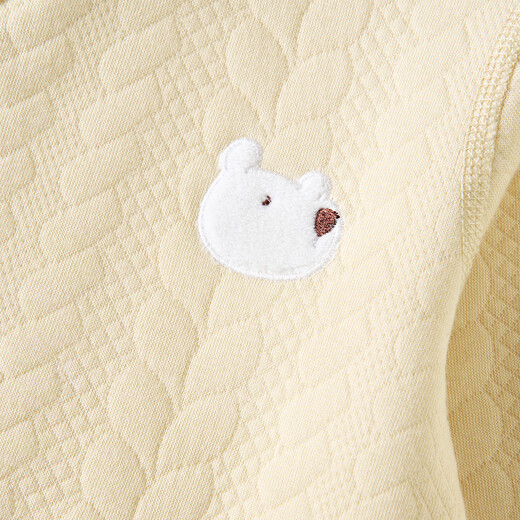 Tongtai baby jumpsuit autumn and winter pure cotton warm baby clothes newborn baby romper pajamas yellow 73cm