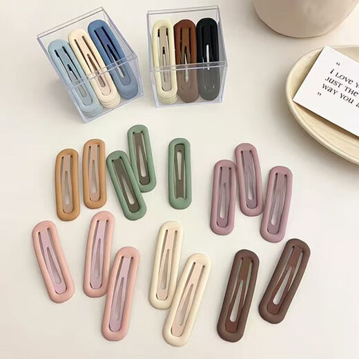 Morandi color BB clip, practical and versatile bangs clip, hair clip for girls, broken hair on the forehead, hair clip, hair clip, round head color BB clip, 10 pieces