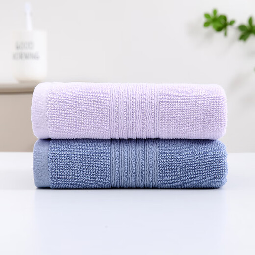 Hengyuanxiang Towels, cotton, thickened face towels, adult household, cotton, absorbent face towel set, wholesale, 4 pieces, 12033 [Orange + Green + Purple + Blue] 4 pieces