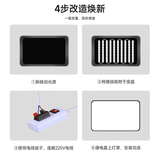 Foshan Lighting (FSL) ceiling lamp wick LED lamp plate magnetic modification long strip light panel strip light source module 50W light strip/positive white light/one for four