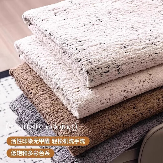 VRF German four seasons high-end Lawrence straight-row sofa cushion plush thickened non-slip cover cloth anti-cat scratch sofa cushion special-shaped Leyan-dark coffee half-velvet skin-friendly and comfortable 90*240cm three-seater/four-seater