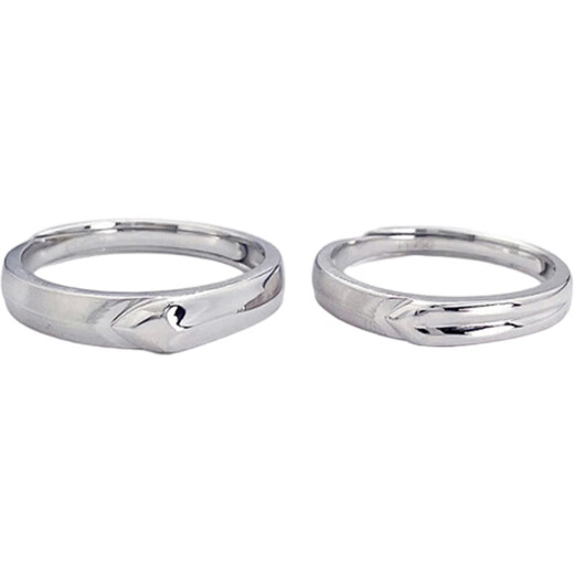 Lao Fengxiang platinum ring pt950 love at first sight couple ring proposal ring birthday gift to boyfriend and girlfriend platinum jewelry platinum about 8.35g a pair