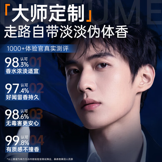 Korean herbal grain perfume men's light fragrance long-lasting fresh fragrance gift box 100ml for boyfriend's birthday and New Year's gift gold list No. 1