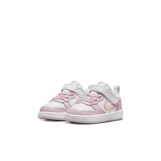 Nike Cool Ananas Bébé Baskets Plates Velcro Hiver Nouveau Style Garçons et Filles NIKE COURT DQ0493 100 Blanc/Foam Powder 27