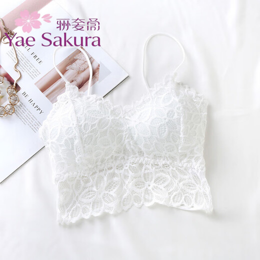 YAE SAKURA tube top bra for women, anti-exposure bottoming top, chest-wrapped short, beautiful back, sexy lace gathered camisole, Y-white 1 piece, one size fits all