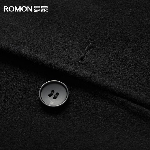 Romon 100% sheep wool pure wool double-sided woolen coat men's windbreaker mid-length autumn and winter woolen coat