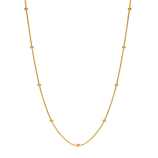 Jinxu 2025 new gold basic stacked bead necklace for women 18k gold plated clavicle chain necklace gift gold snake bone separated bead chain