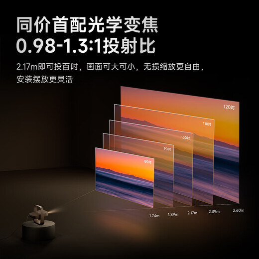 XGIMI Z9X 4K New Thin and Light 4K Optical Zoom Projector 1300CVIA True Highlight Home Smart Projector HD Home Theater PTZ National Subsidy