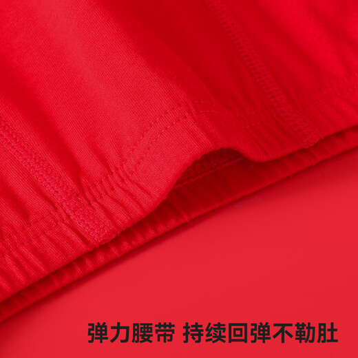 Yu Zhaolin (YUZHAOLIN) children's red underwear boys' zodiac year 10A antibacterial cotton underwear teenagers 4-pack shorts