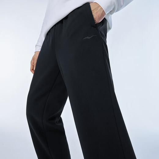 Hongxing Erke sports pants men's knitted trousers autumn new comfortable breathable warm velvet thickened straight casual pants men's pants