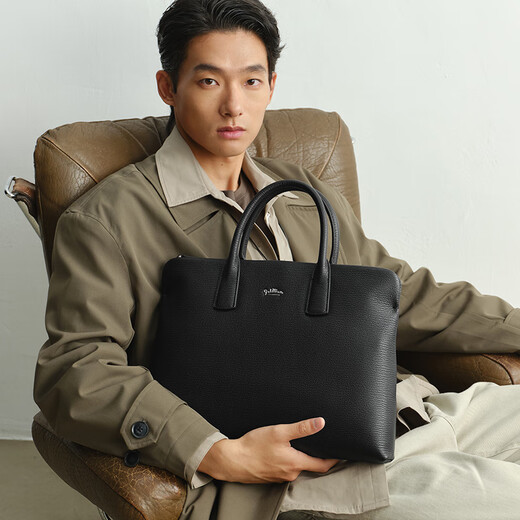 Goldlion Briefcase First Layer Cowhide Handbag Business Men's Bag Large Capacity Computer Bag Birthday Gift for Dad