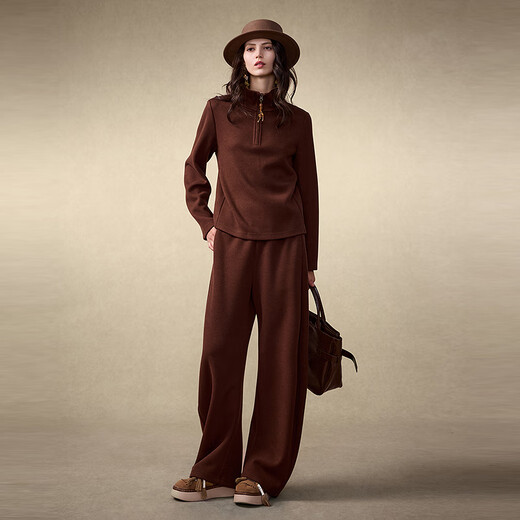 Wancaoyi (wancaoyi) shopping mall same style 2025 winter new fashion suit H11930551 milk coffee color XS