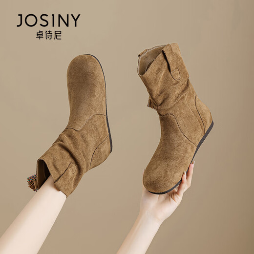 Zhuoshini-Bucken kurze Stiefel für Frauen 2025 Herbst- und Winter neu