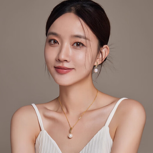 Pearl Necklace for Women Pearls Muyan Silver 925 Freshwater Nucleated Pearls 12-13mm Round Simple Commuting Style Pearls 12-13mm + Silver Chain